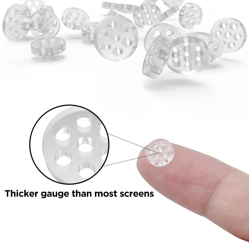 MARRTEUM 25 Pcs Glass Screen Filters Diameter 0.313''(8mm) Small Pipe Screens High Borosilicate Glass Screen with 7 Honeycomb Holes - Image 4